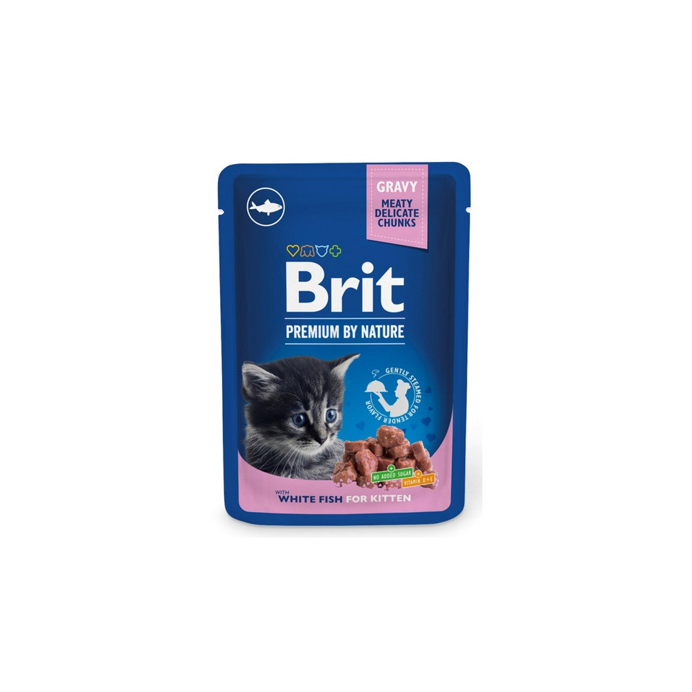 Brit Premium By Nature Cat Kitten White Fish sos saszetka 100g