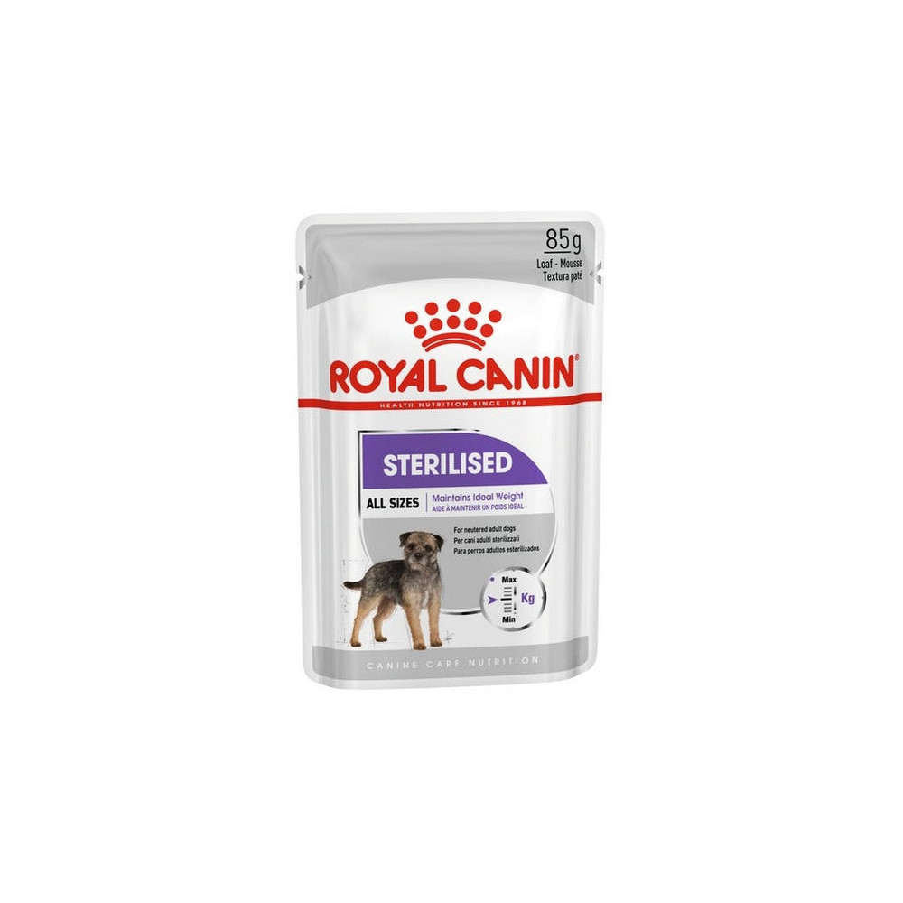 Royal Canin Sterilised karma mokra dla psów dorosłych, wszystkich ras po sterylizacji, pasztet saszetka 85g