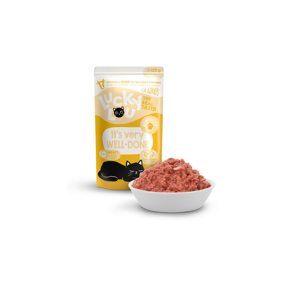 Lucky Lou Lifestage Sterilized Drób i wołowina saszetka 125g