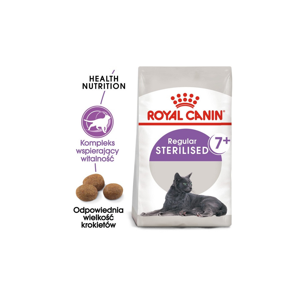 Royal Canin Sterilised 7+ karma sucha dla kotów dorosłych, od 7 do 12 roku życia, sterylizowanych 400g