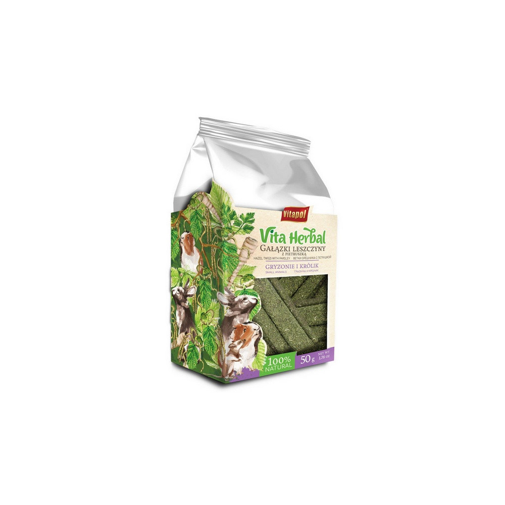 Vitapol Vita Herbal Gałązki leszczyny z pietruszką dla gryzoni i królika 50g