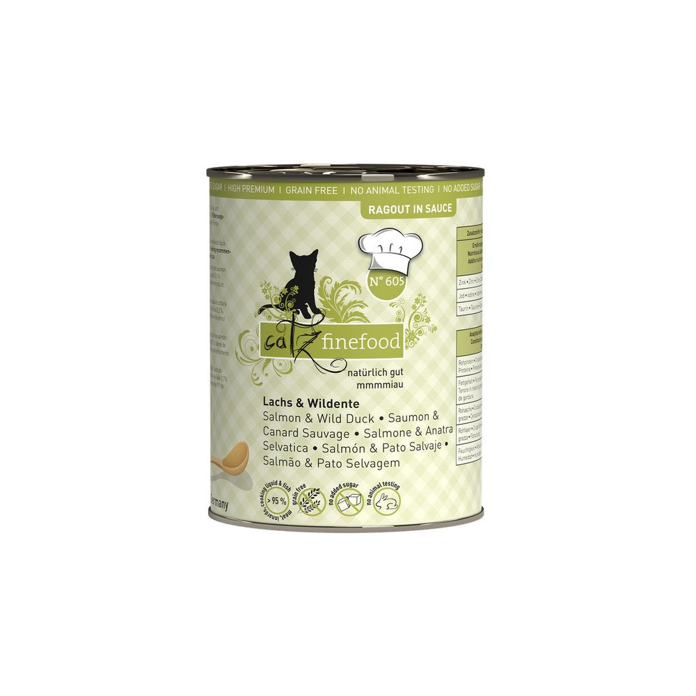 Catz Finefood Ragout N.605 Łosoś i Dzika Kaczka puszka 380g