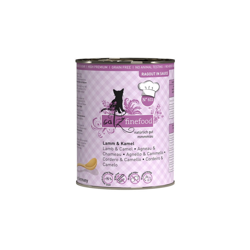 Catz Finefood Ragout N.611 Jagnięcina i Wielbłąd puszka 380g