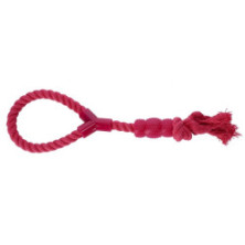 Dingo Zabawka dla psa - Sznur z gryzakiem Denta Fresh 41cm różowy