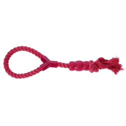 Dingo Zabawka dla psa - Sznur z gryzakiem Denta Fresh 41cm różowy
