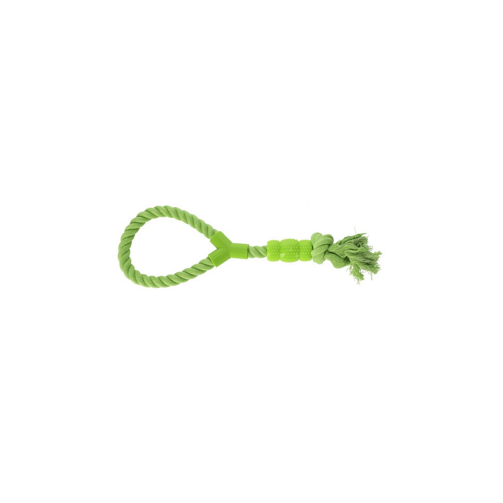 Dingo Zabawka dla psa - Sznur z gryzakiem Denta Fresh 41cm zielony