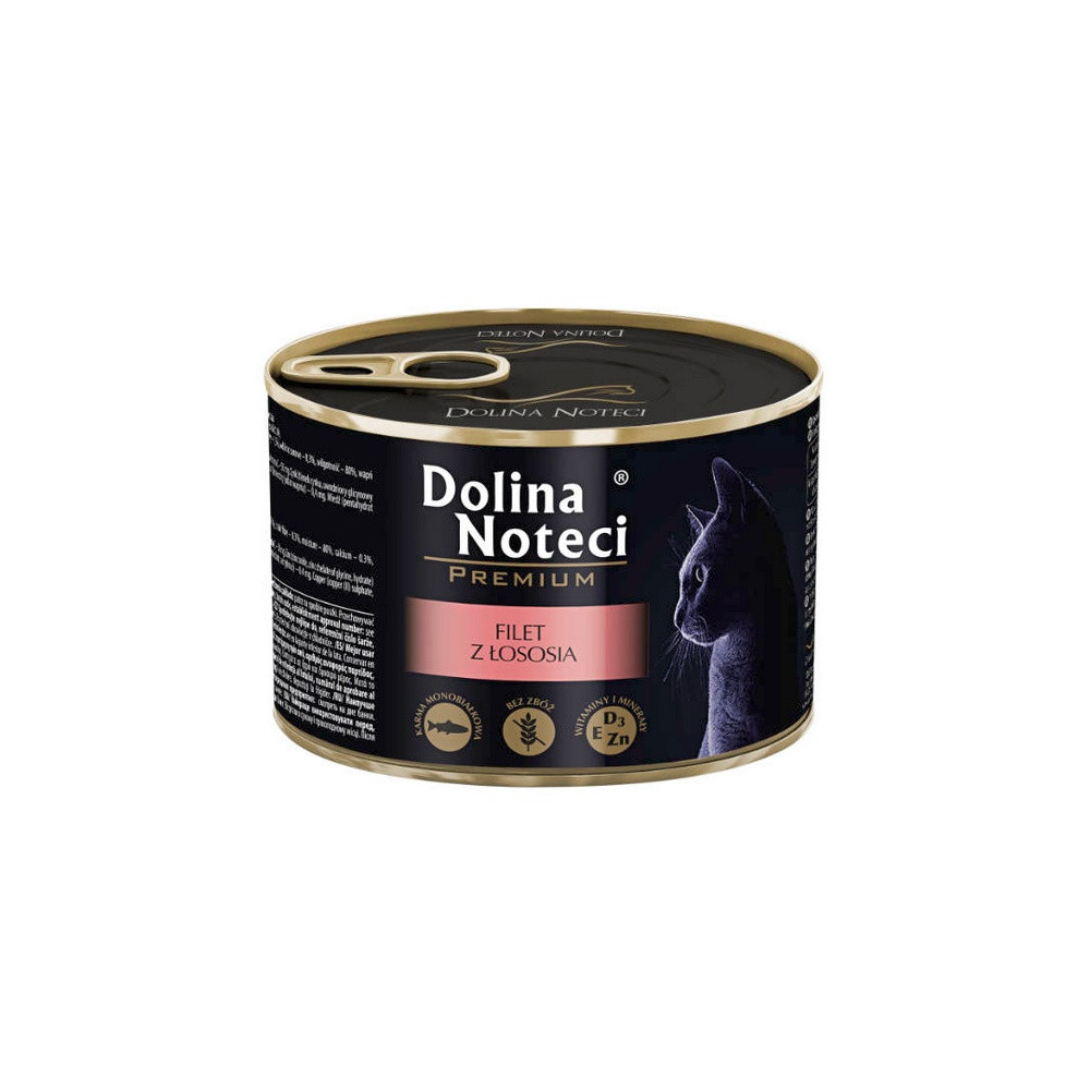 Dolina Noteci Premium Kot Filet z łososia puszka 185g
