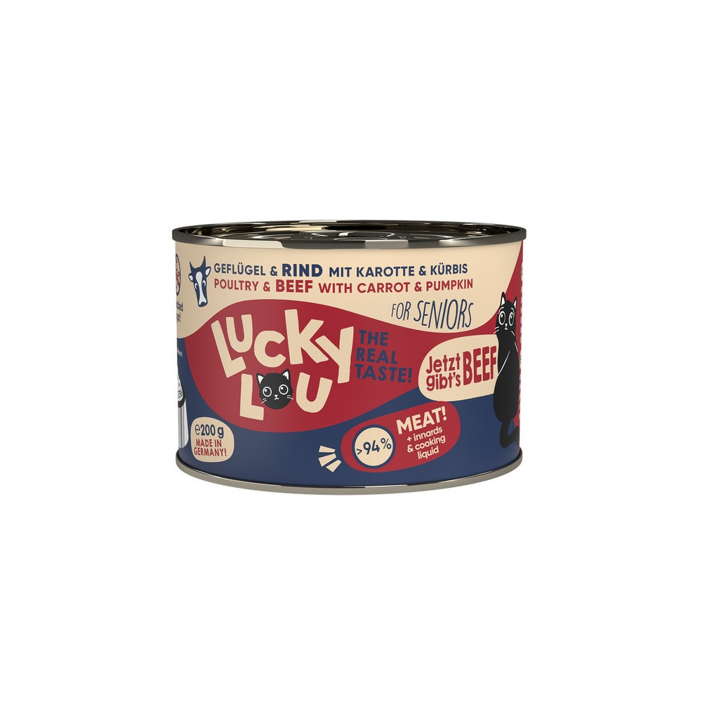 Lucky Lou Lifestage Senior Drób i wołowina puszka 200g