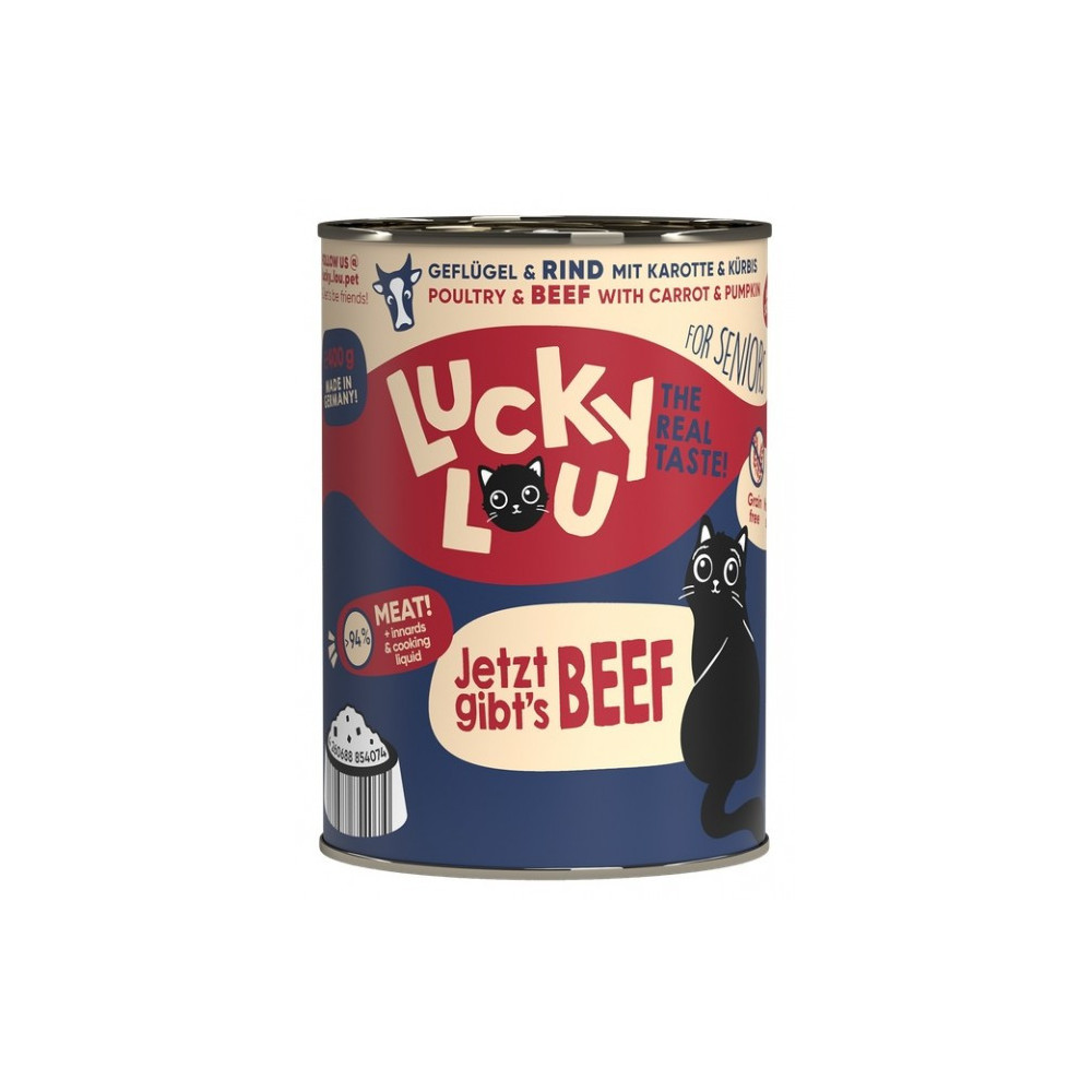 Lucky Lou Lifestage Senior Drób i wołowina puszka 400g