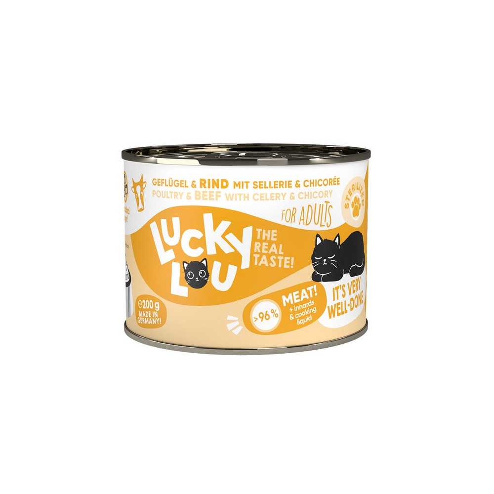 Lucky Lou Lifestage Sterilized Drób i wołowina puszka 200g
