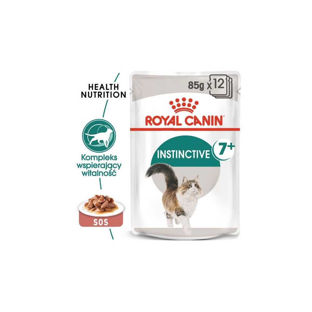 Royal Canin Instinctive +7 w sosie karma mokra dla kotów starszych, wybrednych saszetka 85g