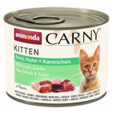 Animonda Carny Kitten Wołowina, Kurczak + Królik puszka 200g