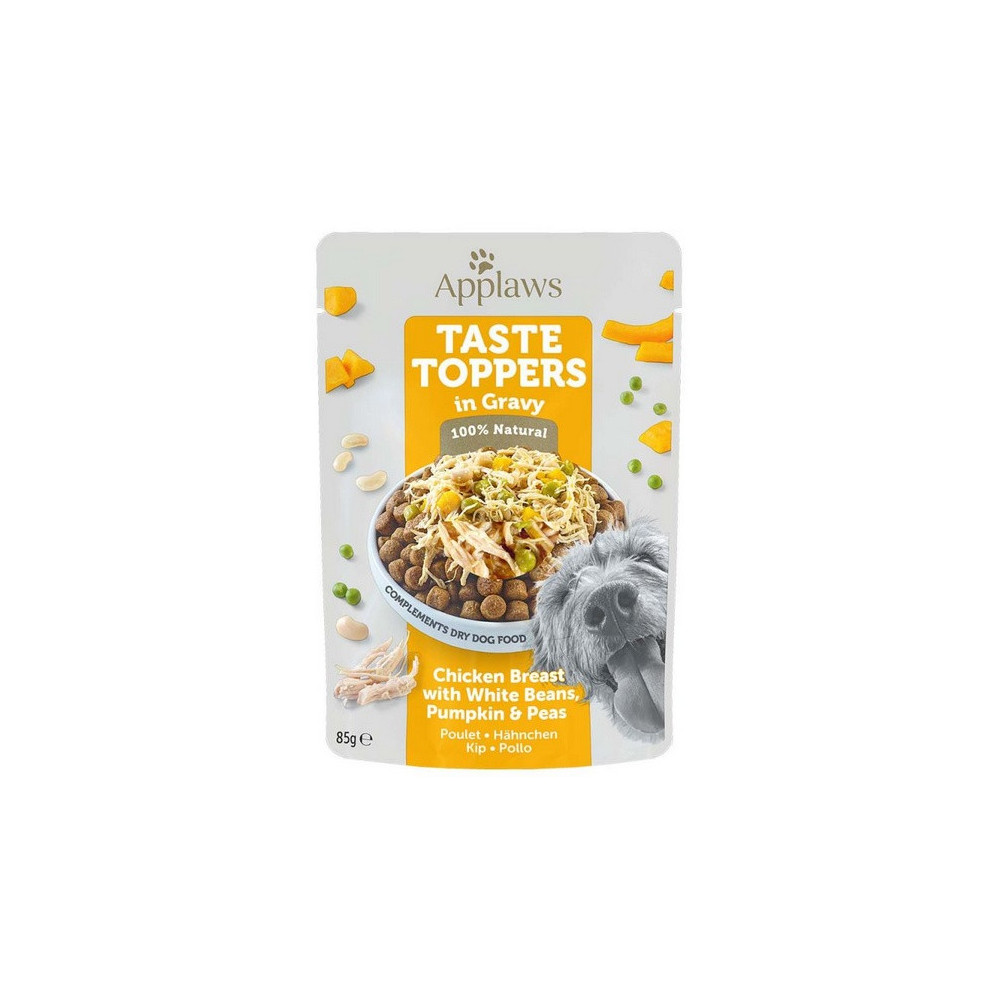 Applaws Taste Toppers Saszetka dla psa - kurczak, fasola, dynia i groszek w sosie 85g