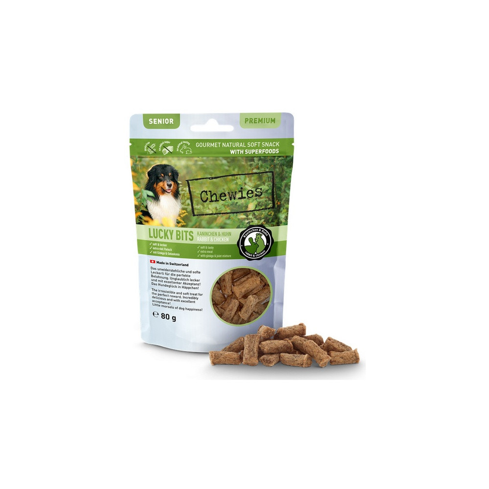 Chewies Lucky Bits Senior Królik & kurczak 80g