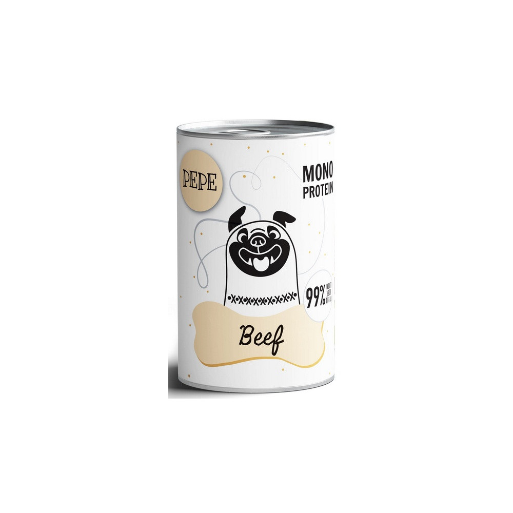 Paka Zwierzaka PEPE Beef (wołowina) puszka 400g