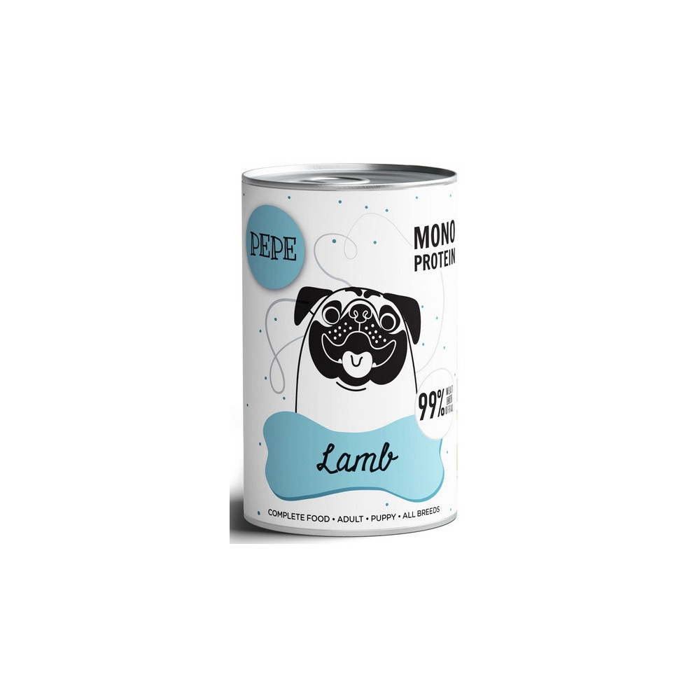 Paka Zwierzaka PEPE Lamb (jagnięcina) puszka 400g